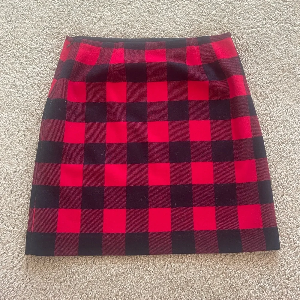 Red & Black Plaid Skirt - Picture 1 of 4